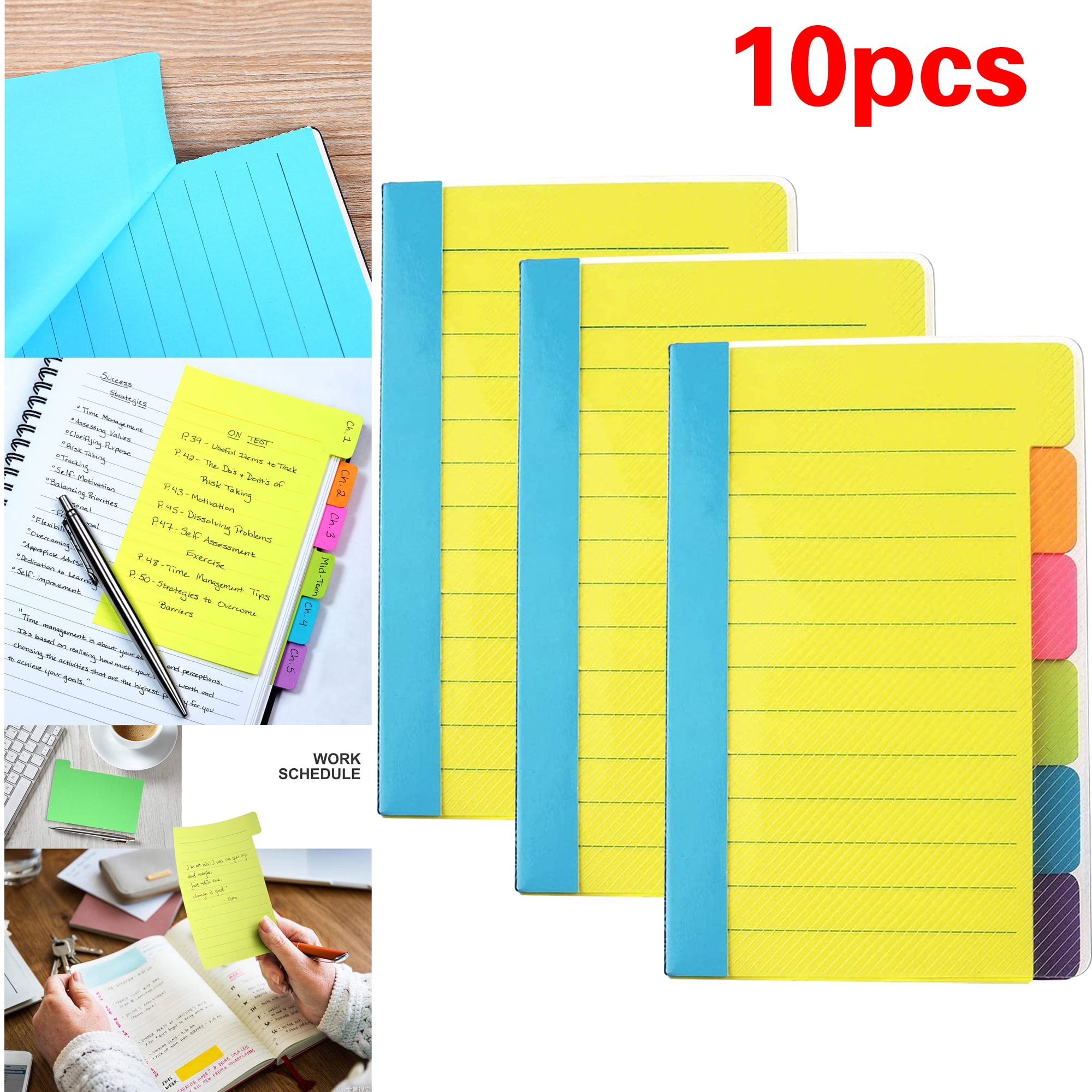 Gradient Sticky Notes 120 Total Tabs, Colorful Sticky Tabs, Palette Colors,  Divider Tabs, Cute School Supplies, Index Tabs, Memo Dividers 