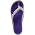 thumbnail image 6 of ABSOLUTE FOOTWEAR Ladies Womens Summer Holiday Beach Pool Flip Flops Sandals - White / Purple - US 7, 6 of 7