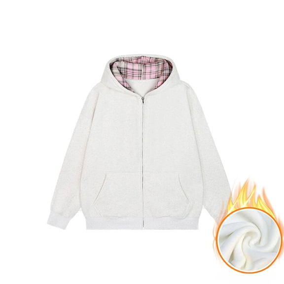 Mgmyaa Men's Heavyweight Hooded Fleece Sweatshirt Pullover Thermal Lined Casual Jacket Sporty Loose Fit Zip Front Top