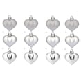 thumbnail image 1 of Adornos de guirnalda para árbol de Navidad, colgante pequeño, regalo de San Valentín, 4,5 cm, forma de corazón de amor galvanizado, bola de color, 1 of 6