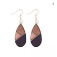 thumbnail image 4 of Morocco Teardrop Statement Wood Earrings Ethnic Drop Hook Fashion Women Jewelry, 4 of 4
