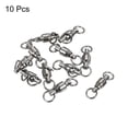 thumbnail image 3 of Ball Bearing Swivel, 10Pcs 72lb Carbon Steel Rolling Fishing Tackle, Black, 3 of 6