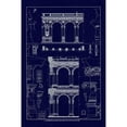 thumbnail image 3 of Buhlmann, J. 17x24 Black Modern Framed Museum Art Print Titled - Porch of the Cathedral of Spoleto and Arcade from Palazzo Farnese (Blueprint), 3 of 5