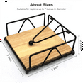 thumbnail image 6 of Napkin Holder for Table, Metal and Wood Napkin Holder, Standing Napkin Holders for Paper Napkins, for Kitchen Counter, 6 of 7