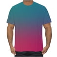 thumbnail image 2 of EOYWHK Big and Tall Graphic Tees for Men Casual Gradient Color Shirts Loose Oversized Crewneck Pull-On Basic T-Shirt for Loungewear ,S-5XL, 2 of 5
