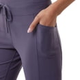 thumbnail image 4 of 32 Degrees Cool Women's Stretch Straight Leg Ribbed Pant with Pockets (Purple, Large), 4 of 4