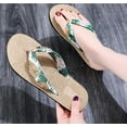 thumbnail image 4 of NUZYZ Women Shoes Summer Floral Flip Flops Beach Sandals Anti-slip Thongs Slippers, 4 of 8