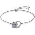 thumbnail image 1 of Colección de joyas de cristal adicional de Swarovski, cristal azul, cristal transparente, pulsera con cuentas de transferencia entrelazadas, 1 of 5