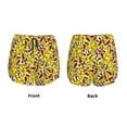 thumbnail image 3 of Balery Chicken Cartoon Pantalones cortos deportivos para mujer con forro y dos bolsillos, elásticos, para entrenamiento, gimnasio, yoga-X-Large, 3 of 7