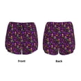 thumbnail image 4 of Disketp Mardi Gra2 Print Women's Shorts Workout Shorts for Athletic Gym Running Shorts with Phone Pockets, 4 of 8