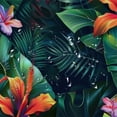thumbnail image 5 of Orinice Bathroom Shower Curtain Tropical Flowers Jungle Leaves Bird of Paradise Beautiful Floral Pattern Polyester Fabric 72x78 inches Waterproof Bath Curtain Set with Hooks 60x72, 5 of 7
