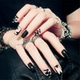 thumbnail image 4 of Durable 24Pcs/Box Fake Artificial Nails, Nail Tips, Nails Tips, For Manicure Store Black Women Easy To Remove, 4 of 6