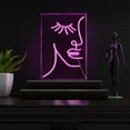 thumbnail image 3 of Half-Face 10.3" X 15" Contemporary Glam Acrylic Box USB Operated LED Neon Light, Pink, 3 of 7