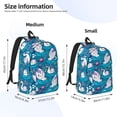 thumbnail image 2 of Disketp Swan On The Pond print Canvas Backpack Lightweight Travel Daypack Student Rucksack Laptop Backpack-, 2 of 5