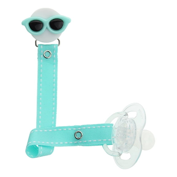 Sunglasses Pacifier Clip with Matching Ribbon