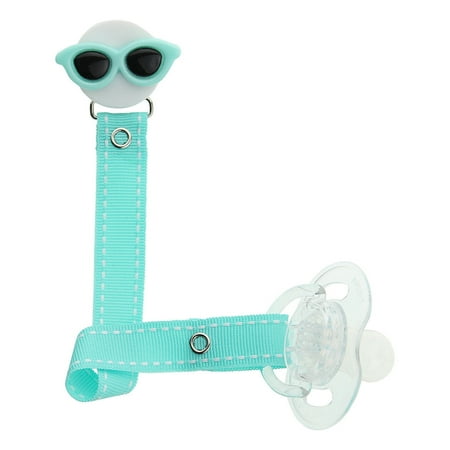Sunglasses Pacifier Clip with Matching Ribbon