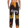 thumbnail image 3 of Picia Happy Thanksgiving 1 Mens Soft Woven Cotton Elastic Waistband Sleep Pajama Pant Lounge Sleep Pant With Pockets And Drawstring-Medium, 3 of 9