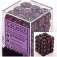 thumbnail image 2 of Purple and Red Gemini Dice with Gold Pips D6 12mm (1/2in) Pack of 36 Chessex, 2 of 3