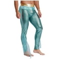 thumbnail image 3 of TiaoBug Mens Mermaid Pants King of The Sea Costume Metallic Shiny Fishscale Print Tights Leggings Mint Green XXL, 3 of 6