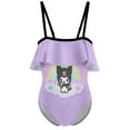 thumbnail image 5 of Kuromi And My Melody Girls One Piece Swimsuits Hawaiian Ruffle Swimwear Beach Bathing Suit Outfits, 5 of 7