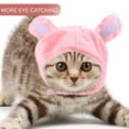 thumbnail image 3 of unbranded Sombrero Rosa Para Mascotas Con Orejas De Atractivo Y Liviano Para Eventos, 3 of 8