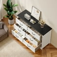 thumbnail image 6 of 6 Drawer Dresser ,Drawer Dressers with Metal Handle for Living Room&Bedroom,Black and White, 6 of 6