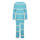 thumbnail image 5 of Puntoco Traje De Manga Larga + Pantalón Con Cuello En V Estampado Informal A La Moda Para Mujer Azul Claro L, 5 of 6