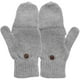 thumbnail image 1 of Guantes de lana de punto para mujer, cálidos y convertibles, sin dedos, con funda para manoplas (gris), 1 of 6