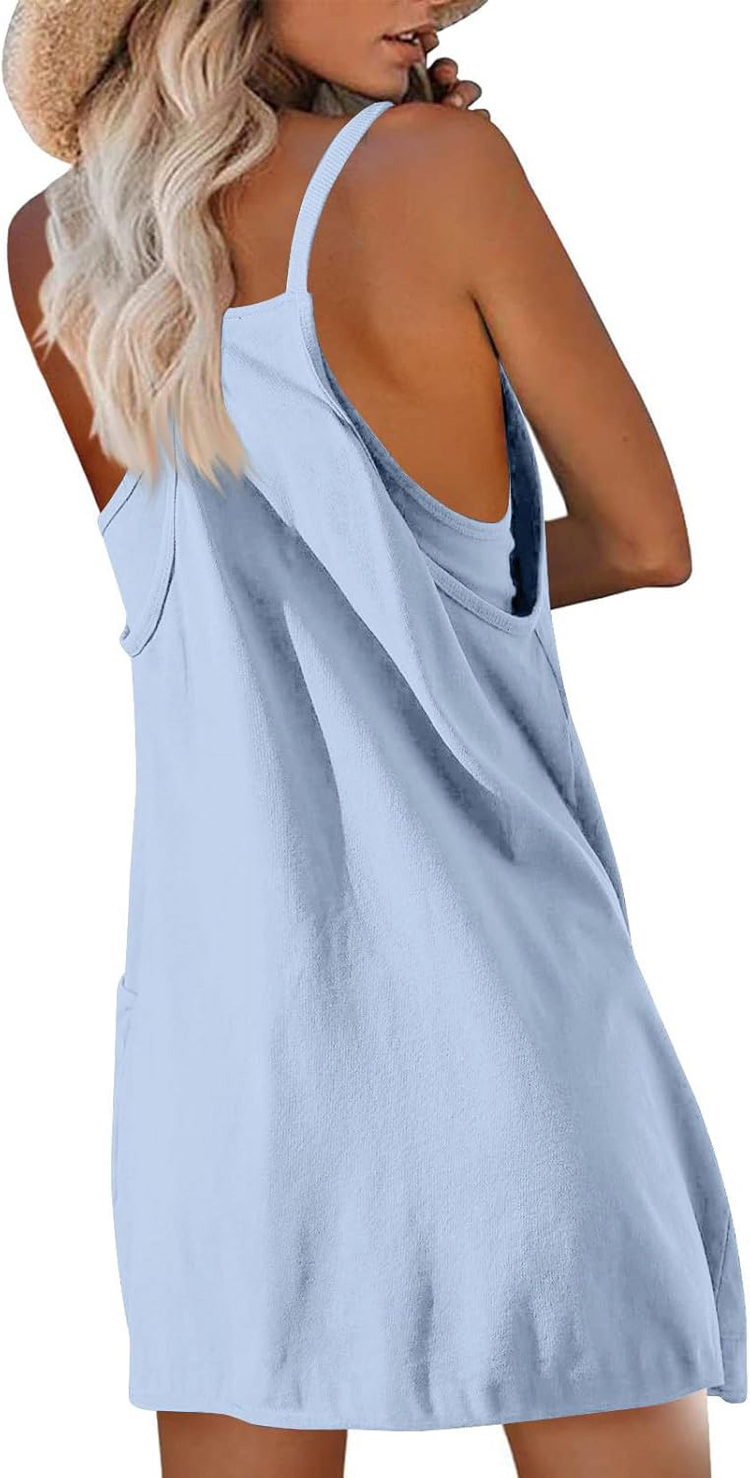 Women Tennis Dress Built in Shorts Adjustable Straps Hot Shot Mini Dress Athletic Workout Golf Dresses with Pockets