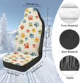 thumbnail image 7 of KUIFORTI Colorful Dog Paw Prints Seat Covers for Car Warm Comfortable Seat Covers Front Seats Only Anti-Slip Car Accessories Flannel Universal Fit Most Cars SUV, 7 of 7