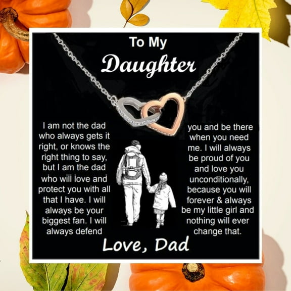 To My Daughter Necklace from Dad Birthday Graduation Gift to Daughter from Dad