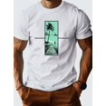 thumbnail image 1 of Camiseta con escenas de playa tropical: Camiseta cómoda G500 con tríptico tropical para hombre, ideal para deportes de ocio., 1 of 4