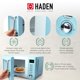 thumbnail image 4 of Haden Horno microondas compacto para encimera de 0,7 pies cúbicos, microondas pequeño de 700 vatios con 5 niveles de potencia y funciones Express, turquesa y cromo, 4 of 5