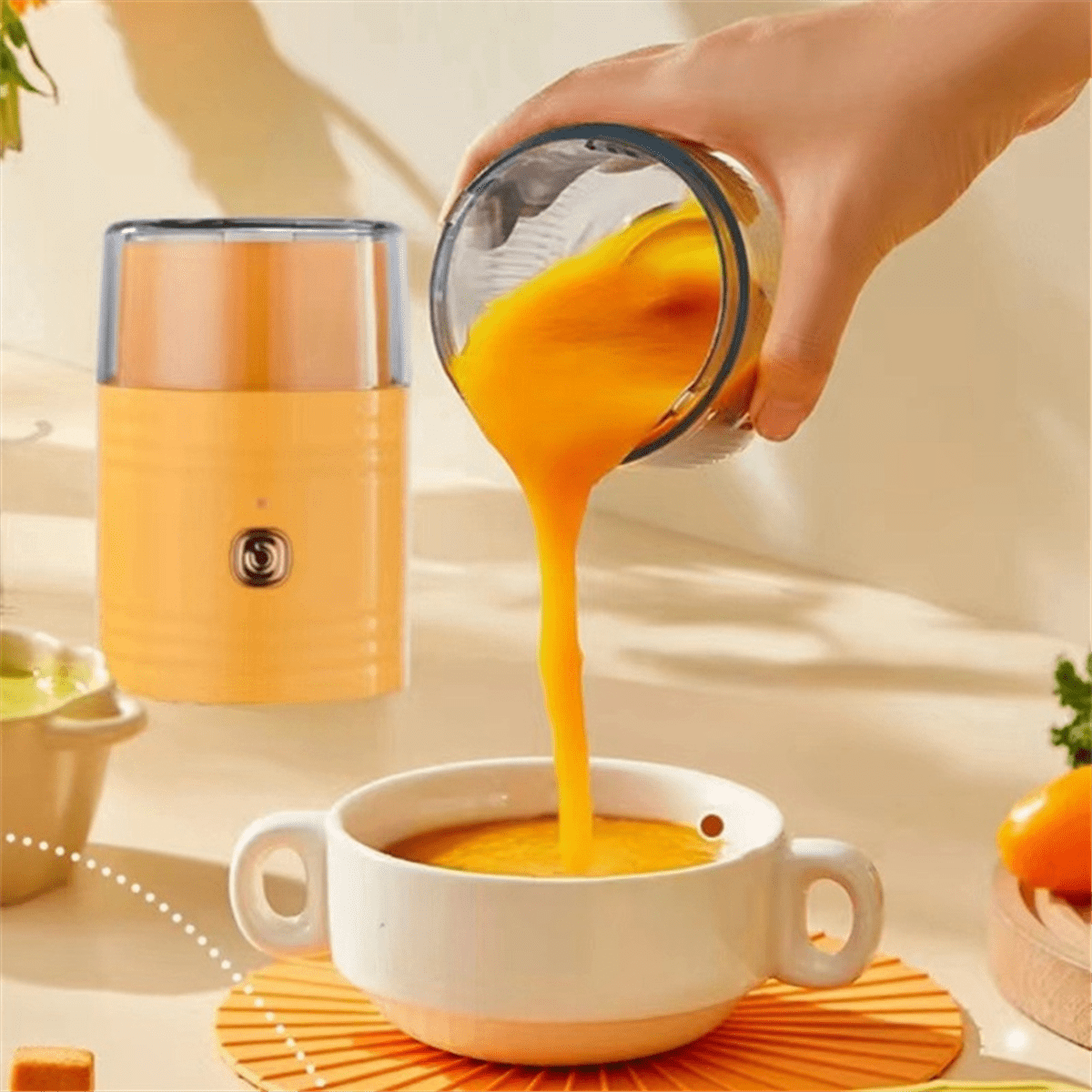 Mini Food Processor Double-Headed Electric Food Chopper for Vegetables, Meat, Fruits and Nuts Dry Wet Separation White