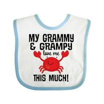 Inktastic My Grammy and Grampy Love Me Boys or Girls Baby Bib