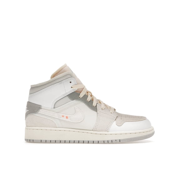 Jordan Kid's 1 Mid SE Craft Inside Out White Grey Shoes, from StockX
