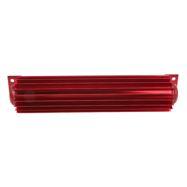 Universal Fit Dual Channel Transmission Cooler Aluminum Finned Anodize Heat Sink for Car Truck