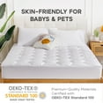 thumbnail image 6 of Sonive Cotton Mattress Pad, Queen Bedding Cover Quilted Fitted Mattress Protector 8-21" Deep Pocket, Breathable Cooling Down Alternative Fill Mattress Topper (White, Queen), 6 of 10