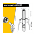 thumbnail image 4 of Double Handle Grease Nipple Coupler Double Handle Quick Lock Release Grease Ends Couplers Compatible All Grease Fittings, 4 of 6
