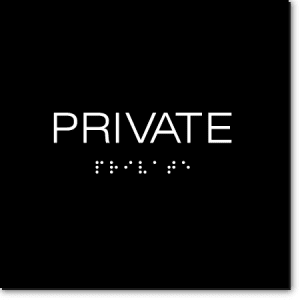 

Private Sign-Black / White (2 Units)