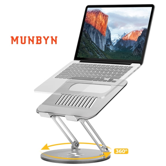 MUNBYN Laptop Stand for Desk - 360° Rotating,Foldable & Portable Computer Stand, for 11-15.6" Laptops