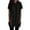 Black*, variant on RUTAYY Women Summer Casual Short Sleeve Solid Color Hooded Long Double Pocket Tshirt Tops Elegant Chic Tshirts