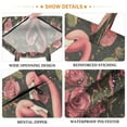 thumbnail image 3 of Wobogo Ragged Pink Flamingos Travel Laundry Bag Dirty Clothes Organizer Top Handle Strap Design Suitable for Beach Camping Dormitory Bathrooms, 3 of 7