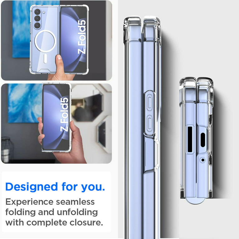 AICase for Samsung Galaxy Z Fold 5 Case Clear, [Anti-Yellow] Slim Fit  Transparent Hard PC Protective Phone Case for Samsung Fold 5 5G