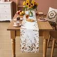thumbnail image 2 of Orange Brown Eucalyptus Table Runner - 48 Inch Long Watercolor Spring Weeping Botanical Cotton and Linen Blended Dress Scarves Farmhouse Table Runner for Kitchen Dining, Coffee Table, 13" x 48", 2 of 8