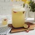 thumbnail image 5 of Mason Craft & More Glass 1 Gallon Pitcher with Removable Plastic Lid and Silicone Base, Navy, Useful for Serving Chilled Drinks, 5 of 6
