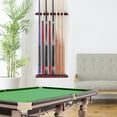 thumbnail image 3 of GSE Games & Sports Expert 6/8/12 Wall Mounted Billiard Cue Rack. Pool Cue Stick Rack with Screw Fitting for Game Room, Home, Bar - 8 Cue Mahogany, 3 of 8