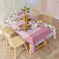 thumbnail image 4 of Pioneer Flower Floral Print Pattern Rectangle Tablecloth 60"x120",Waterproof Polyester Rectangle Table Cloth, Wipeable Spillproof Polyester Tablecloth for Dining, Camping, Indoor and Outdoor, 4 of 6