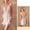#182-White, variant on Women's Lace Trim Sleeveless V-Neck Satin Slip Nightgown, Lace-Trimmed Satin Nightdress for Homewear and Sleepwear