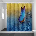 thumbnail image 2 of Cortina de ducha con forma de mariposa dorada, 3D, impermeable, 180 x 180 cm, 2 of 3